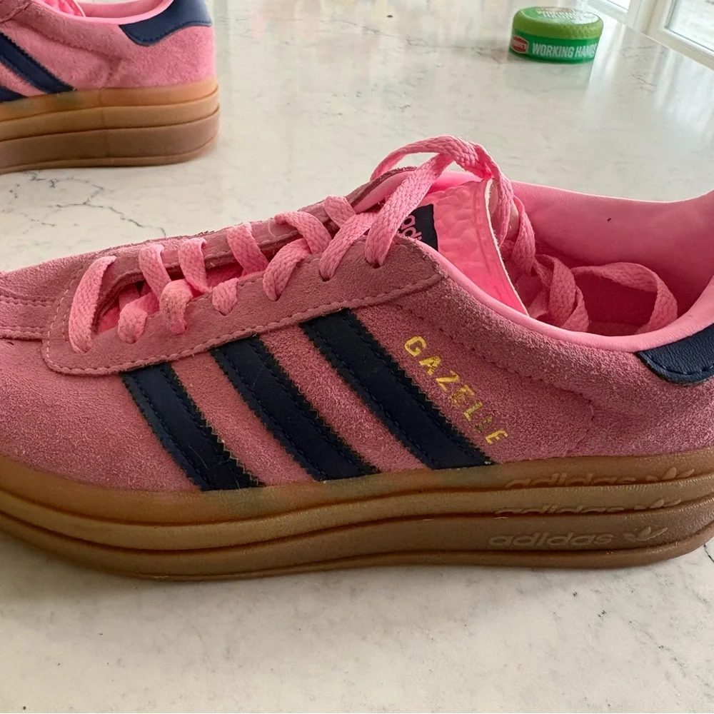 Adidas Women's Pink and Blue Sneakers - Picture 6 of 6